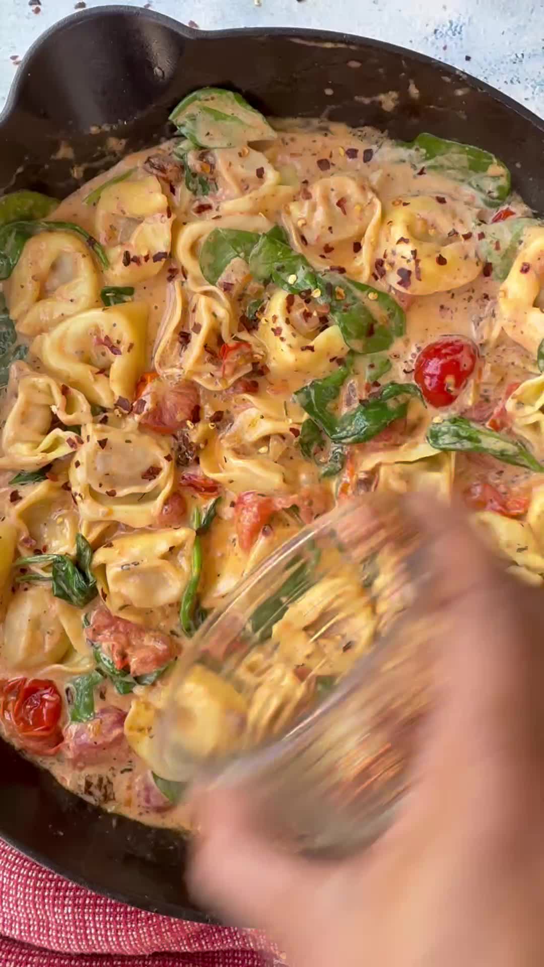 Sausage Tortellini with Cherry Tomatoes by Flavorsnlife