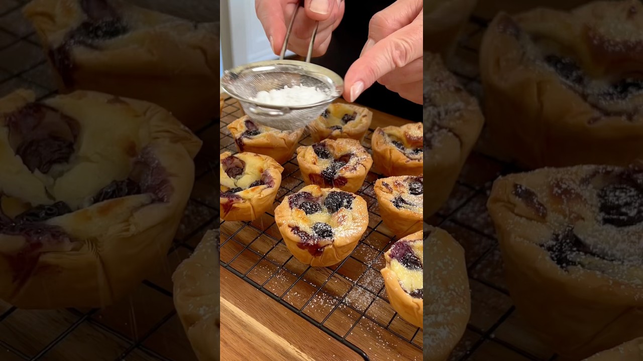 Lemon Blueberry Fillo Custard Tarts by Antoniou Fillo Pastry