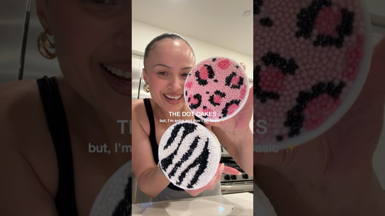DIY Dot Cakes with Sprinkle Designs by Leesondra