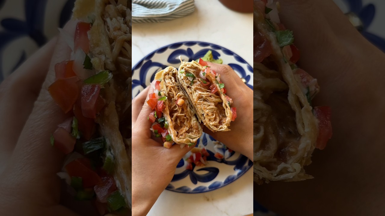 Crispy Chicken and Bean Chimichangas by Isabeleats