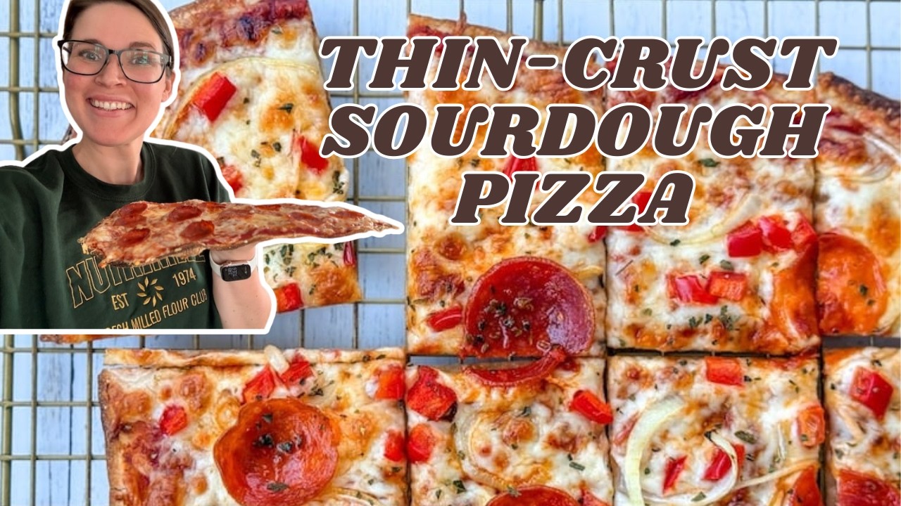 Thin-Crust Sourdough Pizza by Thatsourdoughgalv6l