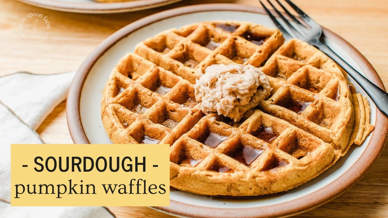 Pumpkin Sourdough Waffles with Whipped Spiced Butter by Littlespoonfarm