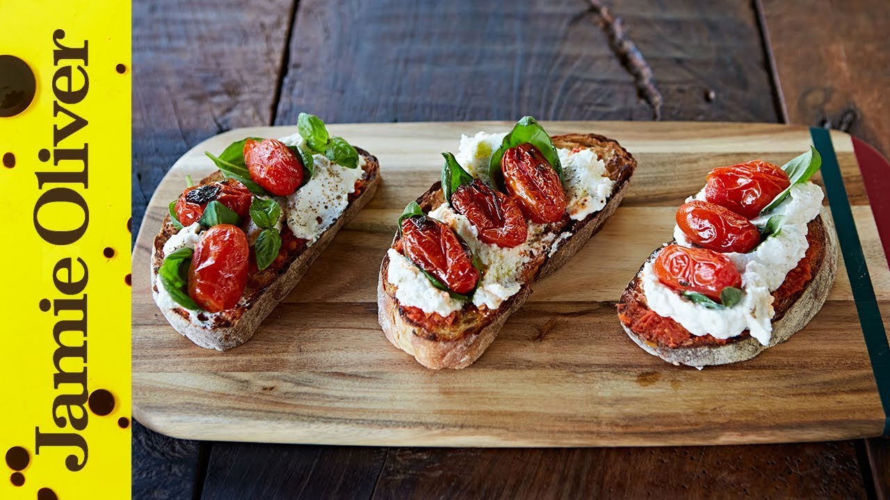 Tomato & Ricotta Bruschetta by Jamie Oliver