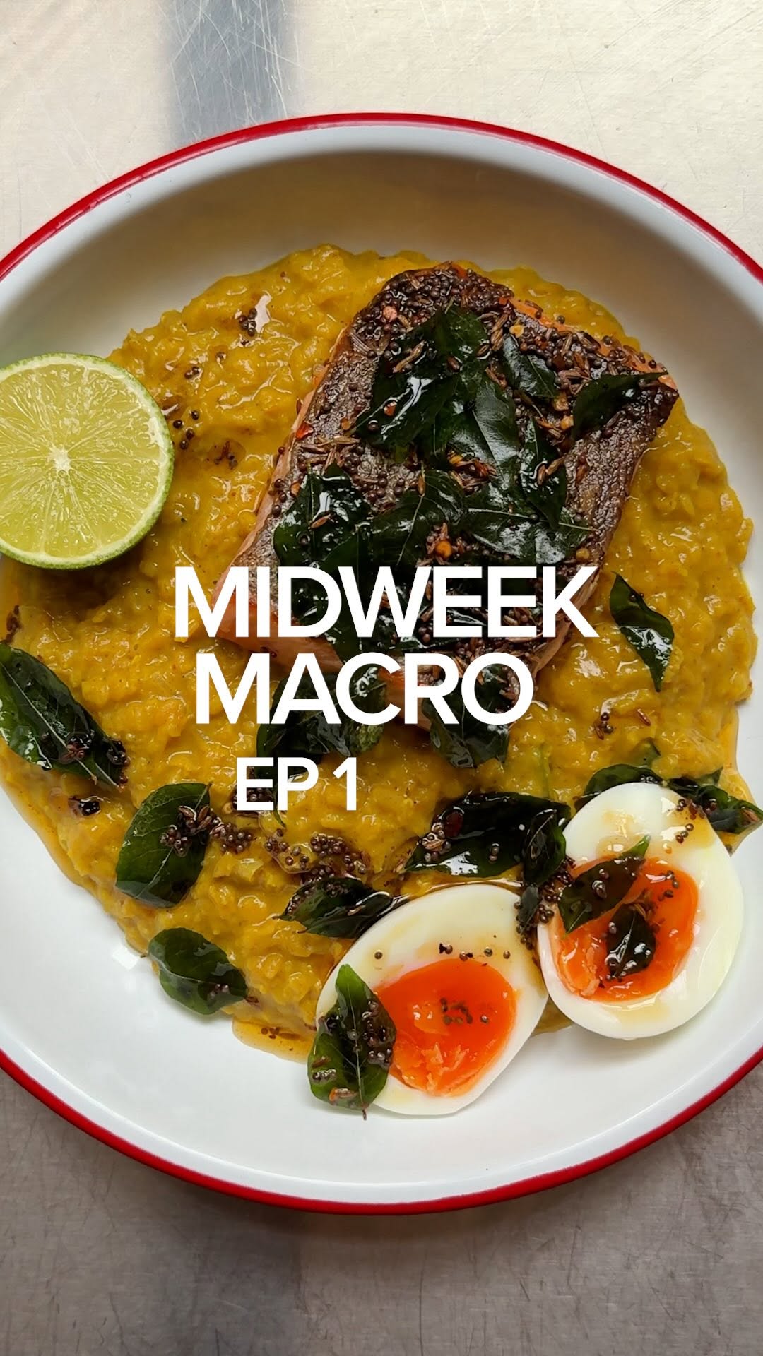 Sri Lankan Dal with Crispy Salmon and Soft-Boiled Eggs by Ben Lippett
