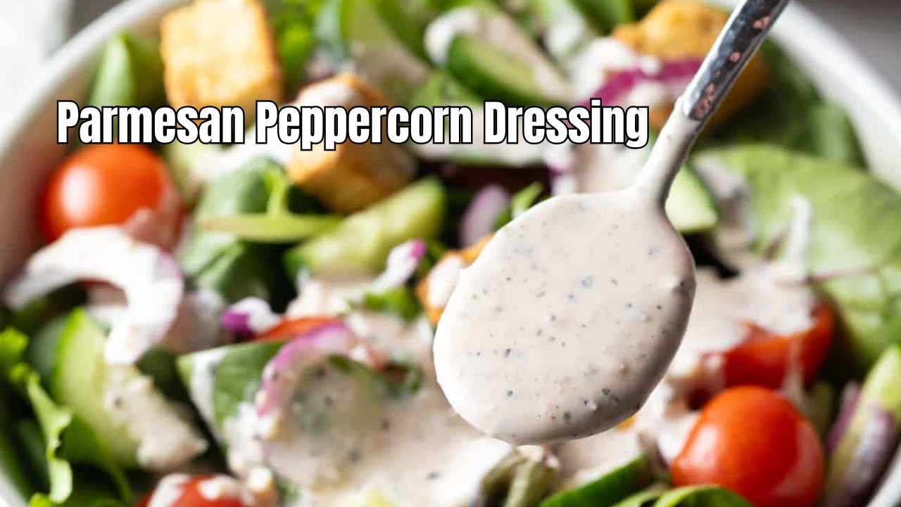 Creamy Parmesan Peppercorn Dressing by A Spicy Perspective