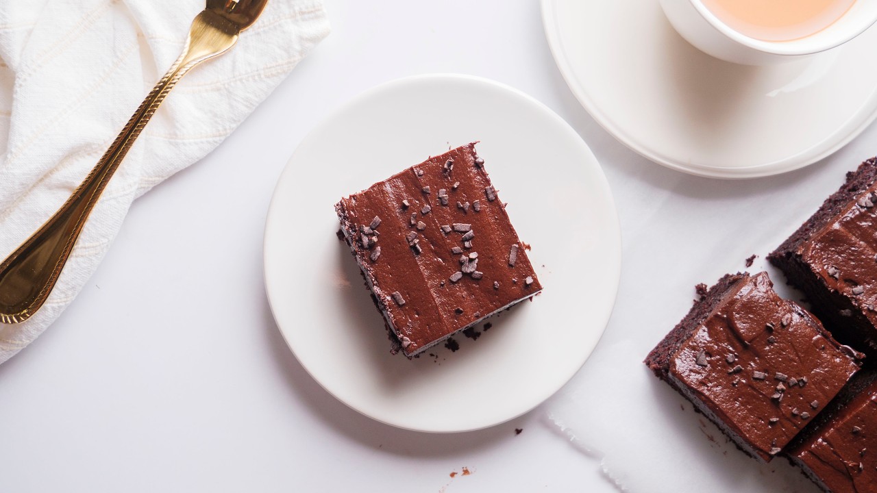 Moist Chocolate Sheet Cake by Spice Bangla