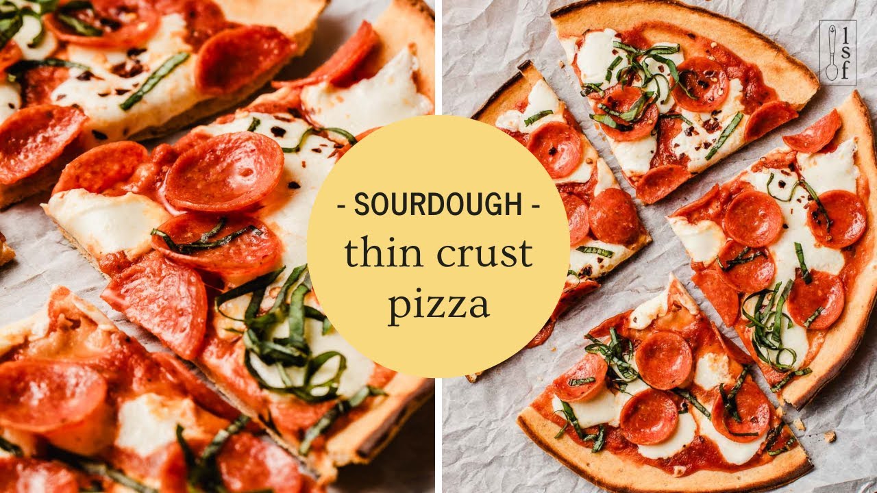 Thin Crust Sourdough Discard Pizza by Littlespoonfarm